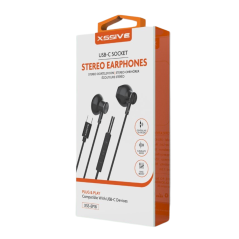 Écouteurs Stéréo USB-C XSSIVE XSS-EP18 – Noir — Accessoire · Smarty Paris 18e